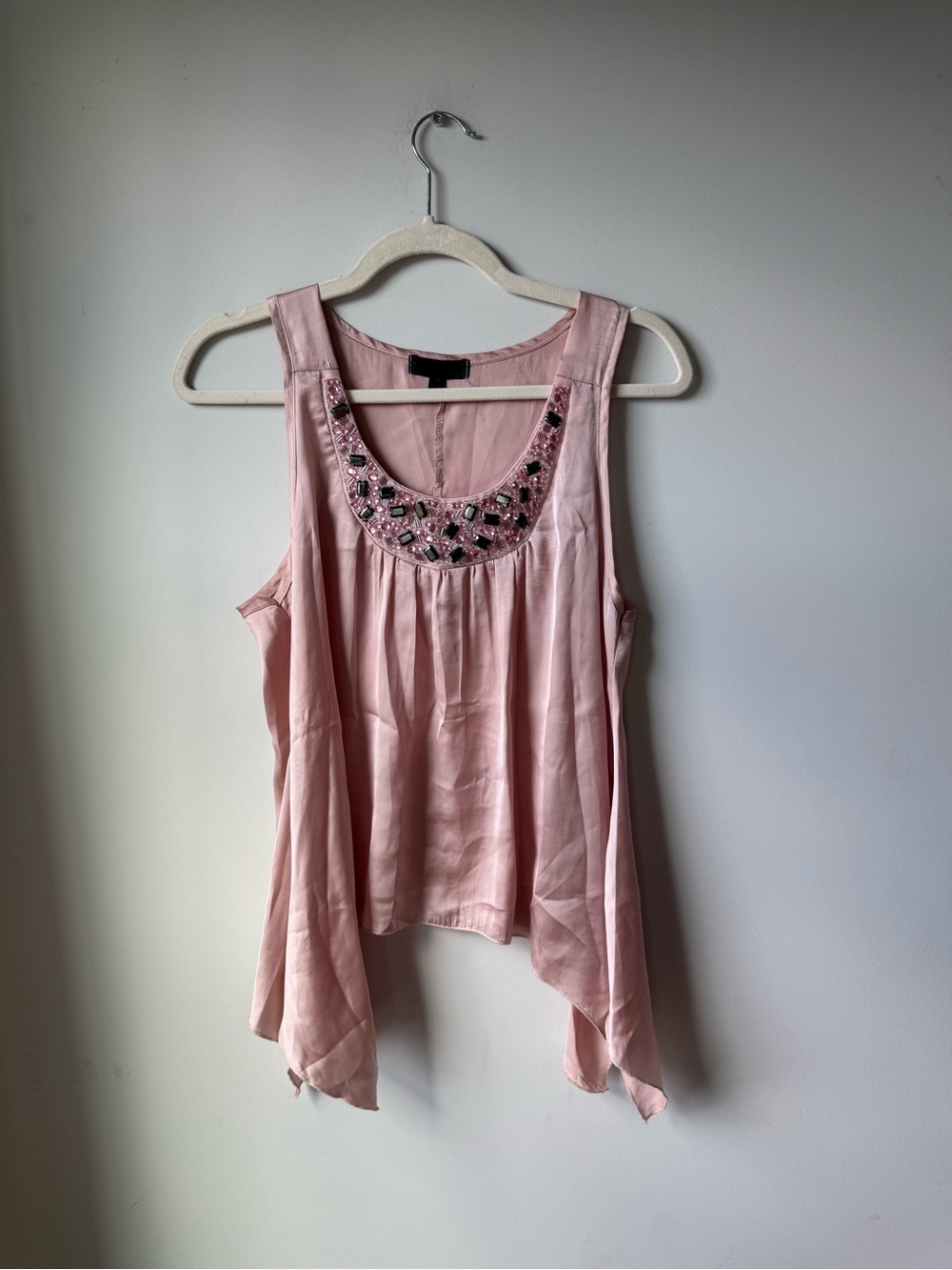 Y2K Embellished Pink Sleeveless Women's Top